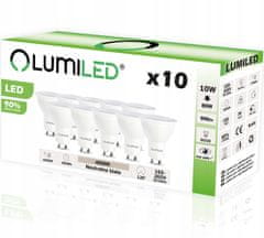 LUMILED 10x LED žárovka PAR16 GU10 10W = 80W 900lm 4000K Neutrálni bílá 120°