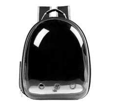 Korbi Transportní batoh kočka nebo pes, průhledná černá