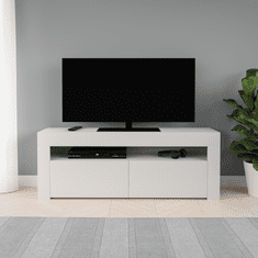 3E 3xE living.com Moderní TV stolek KIM o délce 130 cm, bílá