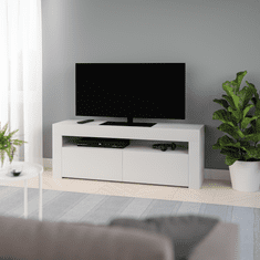 3E 3xE living.com Moderní TV stolek KIM o délce 130 cm, bílá