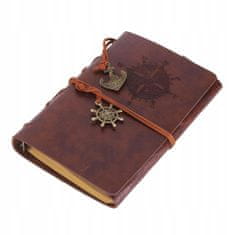Korbi Malý diář, cestovní zápisník, hnědý diář, A7