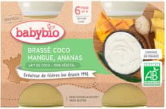 Babybio Brassé z kokosového mléka mango ananas 2x130 g