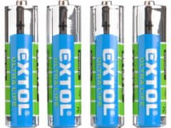 Extol Energy Baterie zink-chloridové, 4ks, 1,5V AA (LR6)