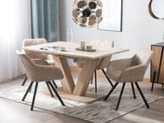 Beliani Rozkládací jídelní stůl,světlé dřevo 140/180 x 90 cm LIXA