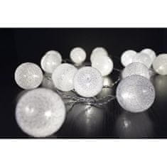 MAGIC HOME Řetěz Cottonball, White, 16 LED studená bílá