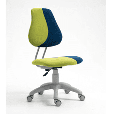 KUPŽIDLE Dětská rostoucí židle RAIDON – látka, plast, zelená / modrá / šedá