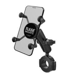 RAM MOUNTS sestava - malý držák X-Grip se středním ramenem a základnou Torque na průměr 1 1/8” až 1 1/2”