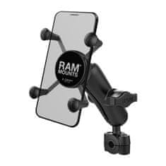 RAM MOUNTS sestava - malý držák X-Grip s středním ramenem a základnou Torque na průměr 3/8” až 5/8”