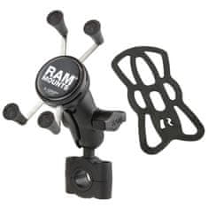 RAM MOUNTS sestava - malý držák X-Grip s krátkým ramenem a základnou Torque na průměr 3/4”až 1 ”