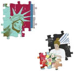 eeBoo Čtvercové puzzle Život v New Yorku 1000 dílků