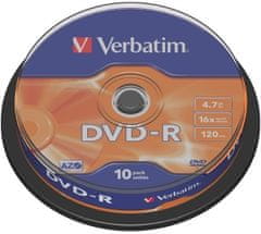 DVD-R General 16x 4,7GB spindl 10ks