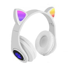 Alum online Bezdrátová sluchátka s kočičíma ušima - B39M, bílá
