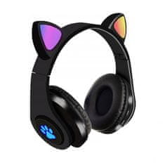 Alum online Bezdrátová sluchátka s kočičíma ušima - B39M, černá