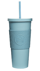 Neon Kactus , Hrnek na pití s brčkem, 625 ml | modrý