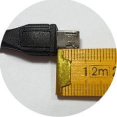 PremiumCord kabel micro USB 2.0, A-B 1,8m s dlouhým micro USB konektorem