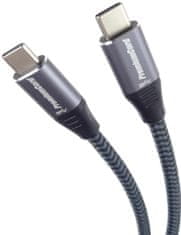 PremiumCord kabel USB-C, USB 3.2 gen. 1, 3A, 5Gbit/s, opletený, 0.5m
