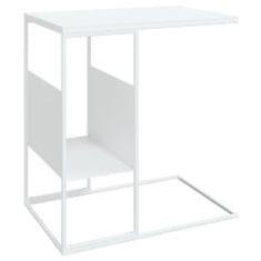 Greatstore Odkládací stolek bílý 55 x 36 x 59,5 cm kompozitní dřevo