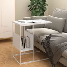 Greatstore Odkládací stolek bílý 55 x 36 x 59,5 cm kompozitní dřevo