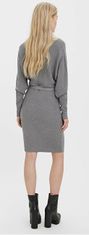 Vero Moda Dámské šaty VMHOLLYREM Regular Fit 10269251 Medium Grey Melange (Velikost S)