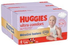 Huggies měsíční balení Ultra Comfort Mega 4, 198 ks