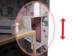 Aga Dřevěný domeček pro panenky s nábytkem 122cm XXL LED