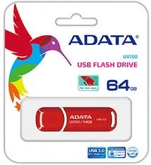 Adata UV150/64GB/100MBps/USB 3.0/USB-A/Červená