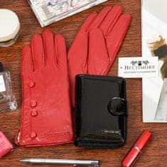 Beltimore K26 Dámská kožená sada peněženka černá s rukavicemi
