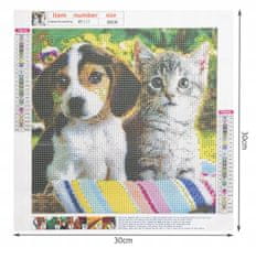 ISO Diamantové malování - pes a kočka