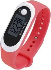 INTEREST Chytré sportovní hodinky Smart Step - Krokoměr a další. Červené.