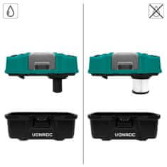 VONROC VONROC Přenosný vysavač 20V - 2,0Ah | Včetně příslušenství, 2 baterií a rychlonabíječky
