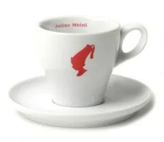 Julius Meinl Šálek na kávu - lungo, bílý design. 120ml. JM logo melange cup