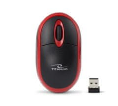 Titanum Bezdrátová myš Vulture TM116R 1000 DPI červena/černá
