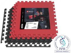 Hs Hop-Sport Podložka puzzle EVA 1cm - 6 ks černo/červená