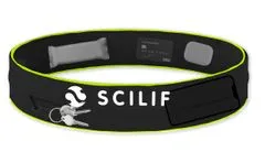 SCILIF Běžecký opasek na přenos mobilu, klíčů, gelů, kapesníčků atd., černá, XL-XXL (obvod pasu 96 cm)