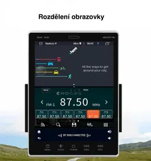 Podofo 9,5" Android Autorádio Tesla Styl Otočná Vertikální obrazovka Inteligentní systém Stereo Receiver GPS Multimediální přehrávač Hlavní jednotka