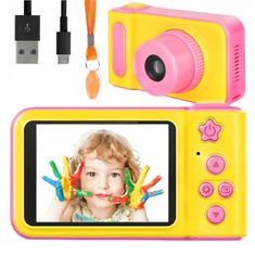 BEMI INVEST Dětský mini fotoaparát s kamerou na SD kartu modrý