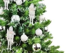 LAALU.cz Ozdobený umělý vánoční stromeček STŘÍBRNÝ VOJÁČEK 60 cm s LED OSVĚTELNÍM V KVĚTINÁČI