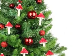LAALU.cz Ozdobený umělý vánoční stromeček MUCHOMŮRKA 60 cm s LED OSVĚTELNÍM V KVĚTINÁČI