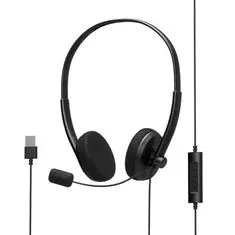 Port Designs PORT CONNECT - Stereo headset s mikrofonem, USB-A, černá