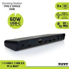 Port Designs PORT CONNECT Dokovací stanice 11v1, 3x 4K USB-C + USB 3.0