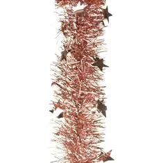 Dommio Vánoční řetěz růžový s hvězdičkami 2,7 m