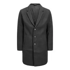 Jack&Jones Pánský kabát JJEMOULDER 12171374 Dark Grey (Velikost L)