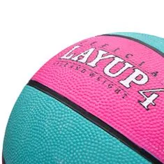 Meteor Basketbalový míč LAYUP vel.4, růžovo-modrý D-358 