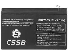LTC Baterie olověná 12V / 7,0Ah LTC LX1270CS gelový akumulátor
