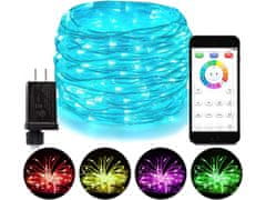 AUR Vánoční LED mikro řetěz, ovládání světel pomocí chytrého telefonu, 10m, 100 LED