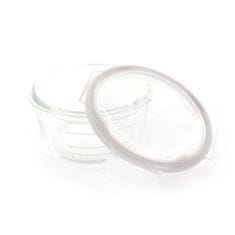 Skleněné misky s víčky B-Glass Bowls 280ml White/Grey/Blue