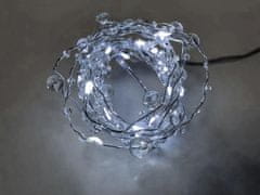 MAGIC HOME Řetěz Pearl, 20 mLED studený bílý, s perlami, 2xAA