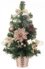 MAGIC HOME Stromeček Vánoce ozdobený, bronzový, 40 cm