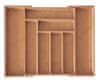 KINGHoff Vložka/organizér do zásuvky, Rozšiřitelná vložka do zásuvky, Bambus, 52/31,5 x 43 x 5cm, Kh-1501