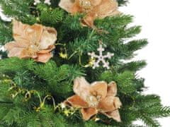 LAALU.cz Ozdobený umělý vánoční stromeček SAMETOVÝ POLIBEK 60 cm s LED OSVĚTELNÍM V KVĚTINÁČI